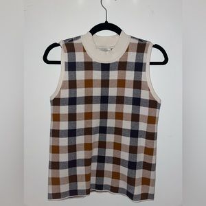 Loft checkered sweater tank